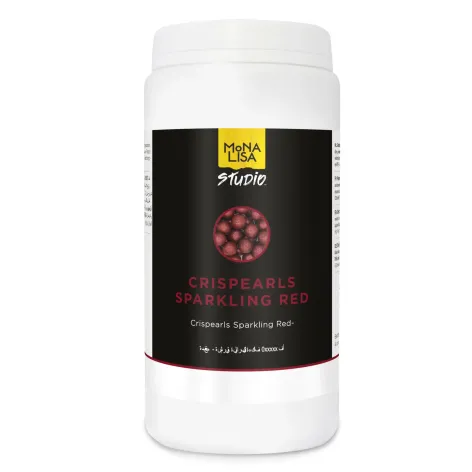 Mona Lisa Studio Crispearls Sparkling Red in a 350g tub